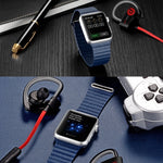 適用於 Apple Watch 38mm 環形磁吸扣 PU 皮革錶帶