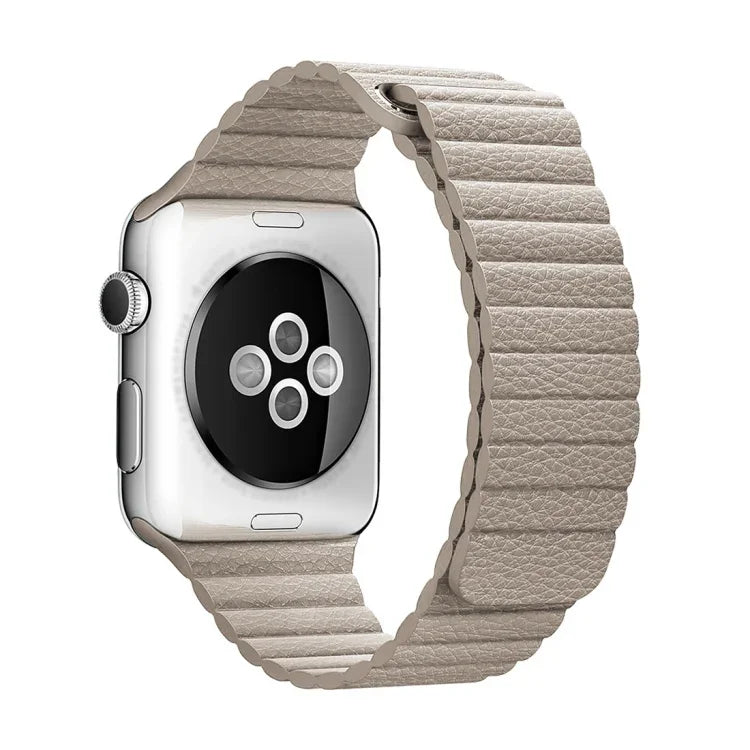 適用於 Apple Watch 38mm 環形磁吸扣 PU 皮革錶帶