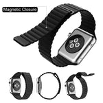 適用於 Apple Watch 38mm 環形磁吸扣 PU 皮革錶帶