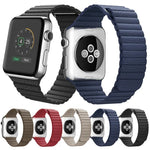 適用於 Apple Watch 38mm 環形磁吸扣 PU 皮革錶帶