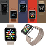 適用於 Apple Watch 42mm 環形磁吸扣 PU 皮革錶帶