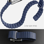 適用於 Apple Watch 42mm 環形磁吸扣 PU 皮革錶帶
