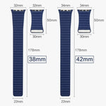 適用於 Apple Watch 42mm 環形磁吸扣 PU 皮革錶帶