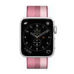 適用於 Apple Watch 42mm 條紋織尼龍錶帶，適用於 Apple Watch 42mm