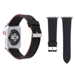 適用於 Apple Watch Ultra 49mm 及 Watch Ultra 2 49mm / Series 10 46mm / 9&8&7 45mm / SE 3&SE 2&6&SE&5&4 44mm / 3&2&1 42mm 簡約時尚真皮孔洞錶帶，42mm