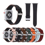 適用於 Apple Watch Ultra 49mm 及 Watch Ultra 2 49mm / Series 10 46mm / 9&8&7 45mm / SE 3&SE 2&6&SE&5&4 44mm / 3&2&1 42mm 簡約時尚真皮孔洞錶帶，42mm
