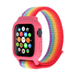 適用於 Apple Watch Ultra 49mm 及 Watch Ultra 2 49mm / Series 10 46mm / 9&8&7 45mm / SE 3&SE 2&6&SE&5&4 44mm / 3&2&1 42mm 尼龍錶帶，帶鉤環式魔鬼氈，適用於 Apple Watch Ultra 49mm / Series 8&7 45mm / SE 2&6&SE&5&4 44mm / 3&2&1 42mm