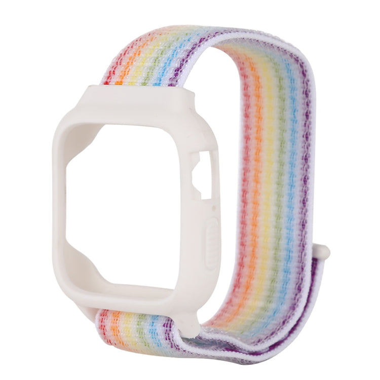 適用於 Apple Watch Ultra 49mm 及 Watch Ultra 2 49mm / Series 10 46mm / 9&8&7 45mm / SE 3&SE 2&6&SE&5&4 44mm / 3&2&1 42mm 尼龍錶帶，帶鉤環式魔鬼氈，適用於 Apple Watch Ultra 49mm / Series 8&7 45mm / SE 2&6&SE&5&4 44mm / 3&2&1 42mm