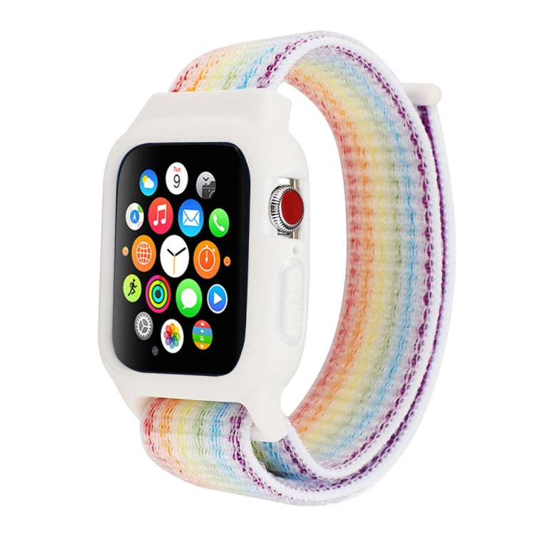 適用於 Apple Watch Ultra 49mm 及 Watch Ultra 2 49mm / Series 10 46mm / 9&8&7 45mm / SE 3&SE 2&6&SE&5&4 44mm / 3&2&1 42mm 尼龍錶帶，帶鉤環式魔鬼氈，適用於 Apple Watch Ultra 49mm / Series 8&7 45mm / SE 2&6&SE&5&4 44mm / 3&2&1 42mm