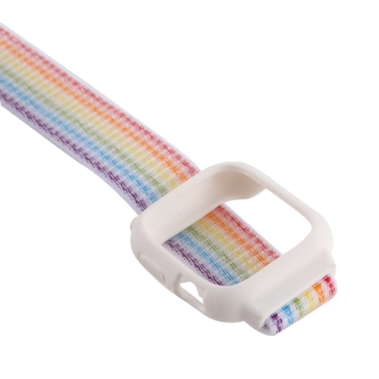 適用於 Apple Watch Ultra 49mm 及 Watch Ultra 2 49mm / Series 10 46mm / 9&8&7 45mm / SE 3&SE 2&6&SE&5&4 44mm / 3&2&1 42mm 尼龍錶帶，帶鉤環式魔鬼氈，適用於 Apple Watch Ultra 49mm / Series 8&7 45mm / SE 2&6&SE&5&4 44mm / 3&2&1 42mm