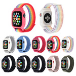 適用於 Apple Watch Ultra 49mm 及 Watch Ultra 2 49mm / Series 10 46mm / 9&8&7 45mm / SE 3&SE 2&6&SE&5&4 44mm / 3&2&1 42mm 尼龍錶帶，帶鉤環式魔鬼氈，適用於 Apple Watch Ultra 49mm / Series 8&7 45mm / SE 2&6&SE&5&4 44mm / 3&2&1 42mm
