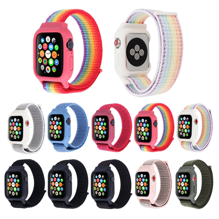 適用於 Apple Watch Ultra 49mm 及 Watch Ultra 2 49mm / Series 10 46mm / 9&8&7 45mm / SE 3&SE 2&6&SE&5&4 44mm / 3&2&1 42mm 尼龍錶帶，帶鉤環式魔鬼氈，適用於 Apple Watch Ultra 49mm / Series 8&7 45mm / SE 2&6&SE&5&4 44mm / 3&2&1 42mm