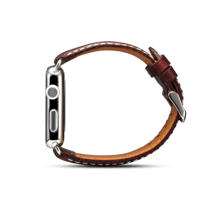 Denior 油蠟復古皮革錶帶，適用於 Apple Watch Series 10 42mm / 9&8&7 41mm / SE 3&SE 2&6&SE&5&4 40mm / 3&2&1 38mm