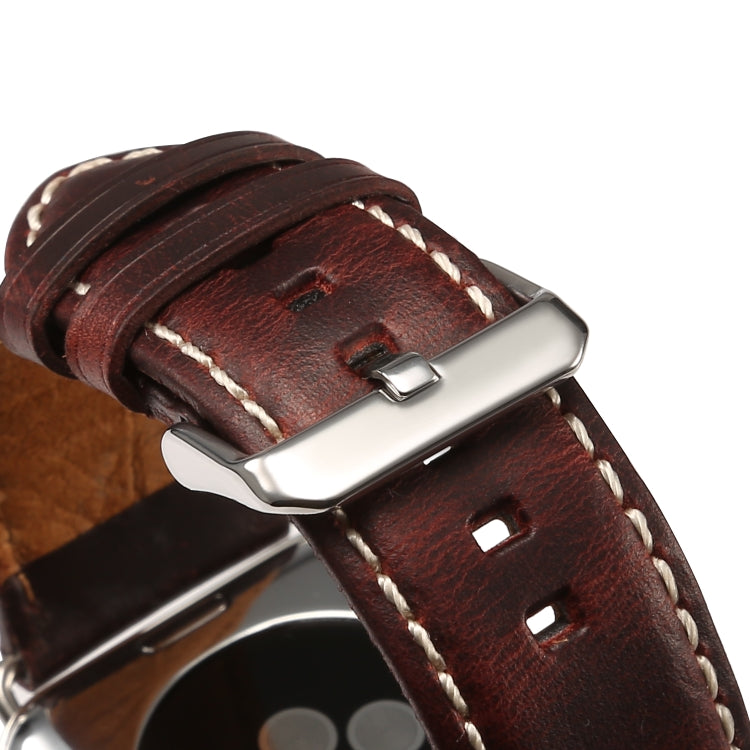 Denior 油蠟復古皮革錶帶，適用於 Apple Watch Series 10 42mm / 9&8&7 41mm / SE 3&SE 2&6&SE&5&4 40mm / 3&2&1 38mm