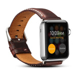 Denior 油蠟復古皮革錶帶，適用於 Apple Watch Series 10 42mm / 9&8&7 41mm / SE 3&SE 2&6&SE&5&4 40mm / 3&2&1 38mm