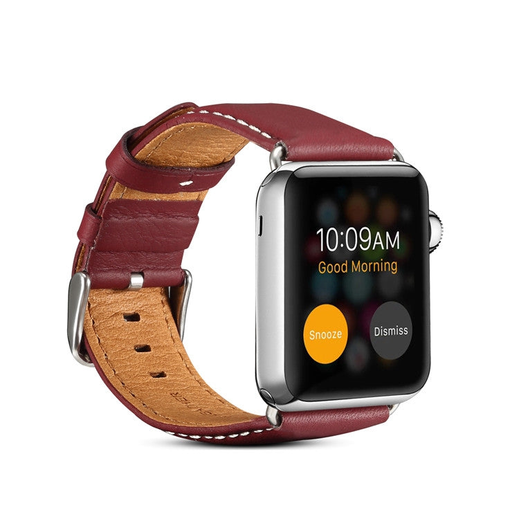 Denior 環保奢華汽車皮革錶帶，適用 Apple Watch Series 10 42mm / 9&8&7 41mm / SE 3&SE 2&6&SE&5&4 40mm / 3&2&1 38mm