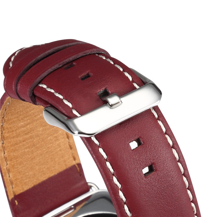 Denior 環保奢華汽車皮革錶帶，適用 Apple Watch Series 10 42mm / 9&8&7 41mm / SE 3&SE 2&6&SE&5&4 40mm / 3&2&1 38mm