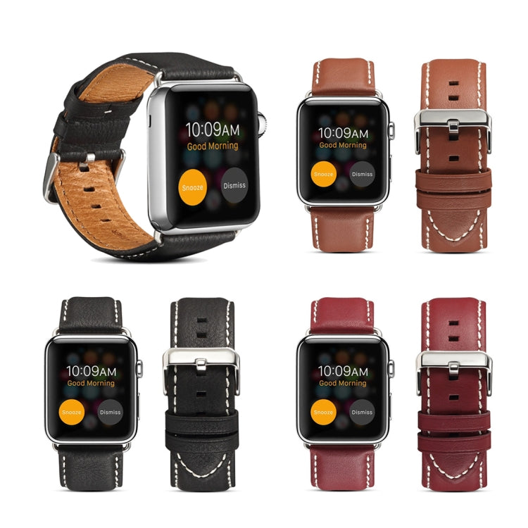 Denior 環保奢華汽車皮革錶帶，適用 Apple Watch Series 10 42mm / 9&8&7 41mm / SE 3&SE 2&6&SE&5&4 40mm / 3&2&1 38mm