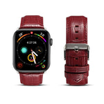 Denior 鱷魚紋牛皮真皮錶帶，適用於 Apple Watch Ultra 49mm & Watch Ultra 2 49mm / Series 10 46mm / 9&8&7 45mm / SE 3&SE 2&6&SE&5&4 44mm / 3&2&1 42mm