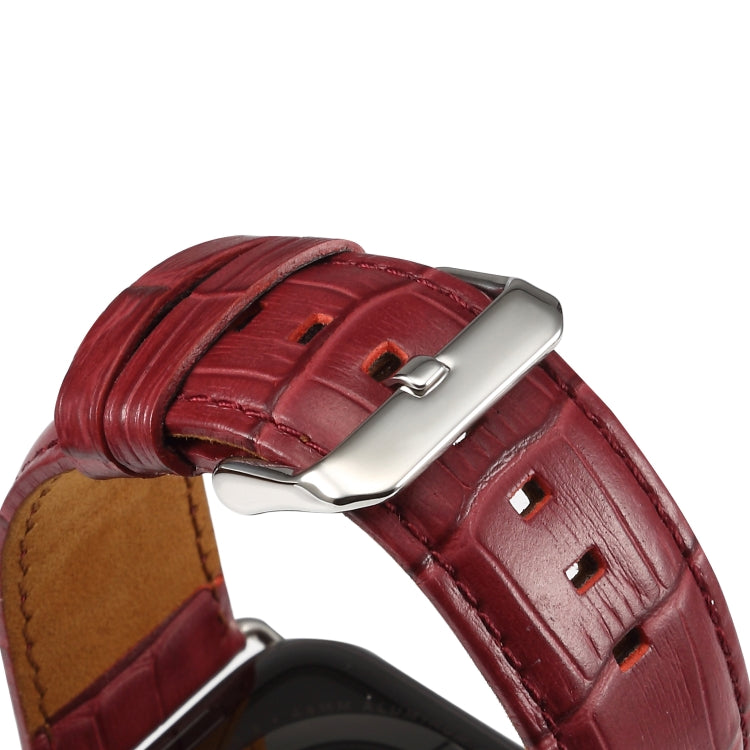Denior 鱷魚紋牛皮真皮錶帶，適用於 Apple Watch Ultra 49mm & Watch Ultra 2 49mm / Series 10 46mm / 9&8&7 45mm / SE 3&SE 2&6&SE&5&4 44mm / 3&2&1 42mm