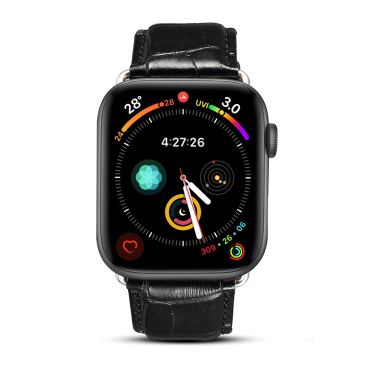 Denior 鱷魚紋牛皮真皮錶帶，適用於 Apple Watch Ultra 49mm & Watch Ultra 2 49mm / Series 10 46mm / 9&8&7 45mm / SE 3&SE 2&6&SE&5&4 44mm / 3&2&1 42mm