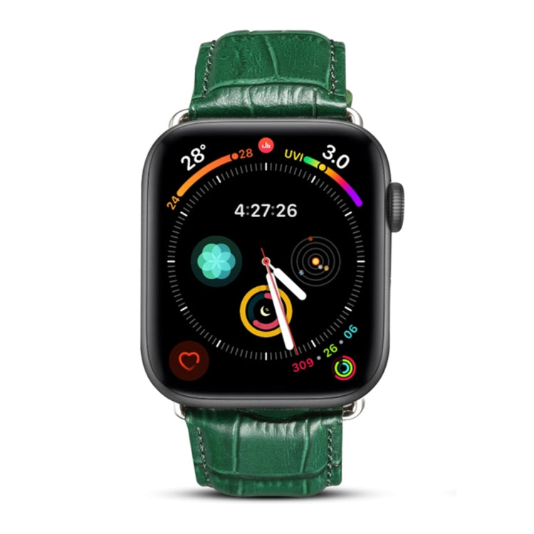 Denior 鱷魚紋牛皮真皮錶帶，適用於 Apple Watch Ultra 49mm & Watch Ultra 2 49mm / Series 10 46mm / 9&8&7 45mm / SE 3&SE 2&6&SE&5&4 44mm / 3&2&1 42mm