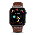 Denior 鱷魚紋牛皮真皮錶帶，適用於 Apple Watch Ultra 49mm & Watch Ultra 2 49mm / Series 10 46mm / 9&8&7 45mm / SE 3&SE 2&6&SE&5&4 44mm / 3&2&1 42mm