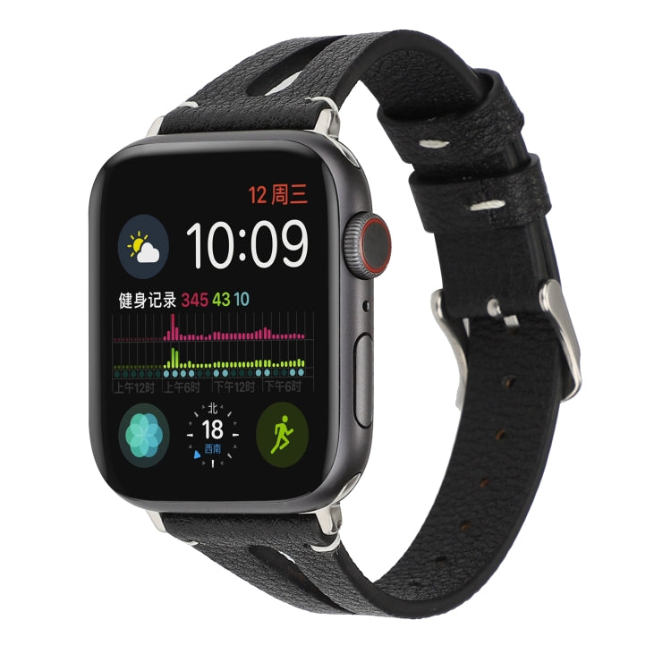 簡約V型皮革錶帶，適用於 Apple Watch Ultra 49mm 及 Watch Ultra 2 49mm / Series 10 46mm / 9&8&7 45mm / SE 3&SE 2&6&SE&5&4 44mm / 3&2&1 42mm