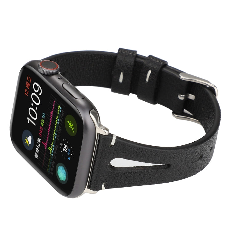 簡約V型皮革錶帶，適用於 Apple Watch Ultra 49mm 及 Watch Ultra 2 49mm / Series 10 46mm / 9&8&7 45mm / SE 3&SE 2&6&SE&5&4 44mm / 3&2&1 42mm