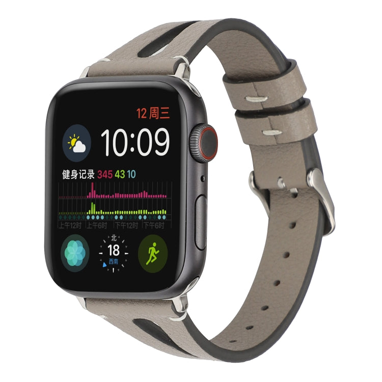 簡約V型皮革錶帶，適用於 Apple Watch Ultra 49mm 及 Watch Ultra 2 49mm / Series 10 46mm / 9&8&7 45mm / SE 3&SE 2&6&SE&5&4 44mm / 3&2&1 42mm