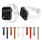 簡約V型皮革錶帶，適用於 Apple Watch Ultra 49mm 及 Watch Ultra 2 49mm / Series 10 46mm / 9&8&7 45mm / SE 3&SE 2&6&SE&5&4 44mm / 3&2&1 42mm