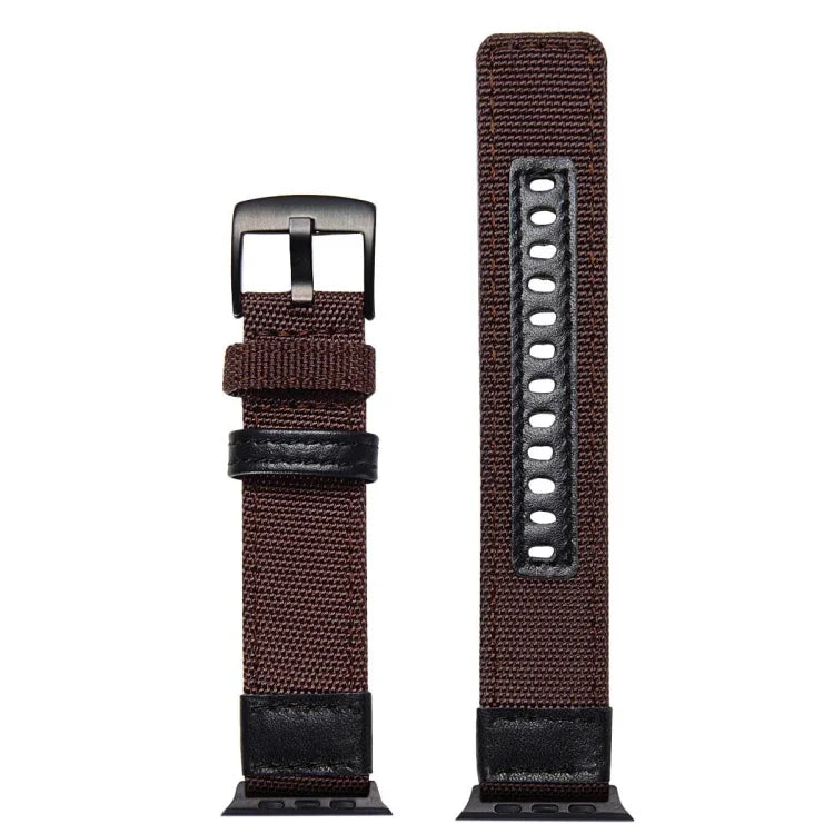Jeep 風格尼龍錶帶，配不鏽鋼扣，適用於 Apple Watch Series 3 & 2 & 1 42mm