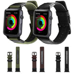 Jeep 風格尼龍錶帶，配不鏽鋼扣，適用於 Apple Watch Series 3 & 2 & 1 42mm