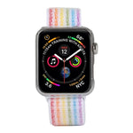 魔術貼尼龍錶帶，適用於 Apple Watch Series 3 & 2 & 1 42mm，適用於 Series 3 & 2 & 1 42mm