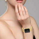 字母 V 形手鍊金屬手錶錶帶，配不鏽鋼錶扣，適用於 Apple Watch Ultra 49mm 及 Watch Ultra 2 49mm / Series 10 46mm / 9&8&7 45mm / SE 3&SE 2&6&SE&5&4 44mm / 3&2&1 42mm，7 45mm / 6&SE&5&4 44mm / 3&2&1 42mm