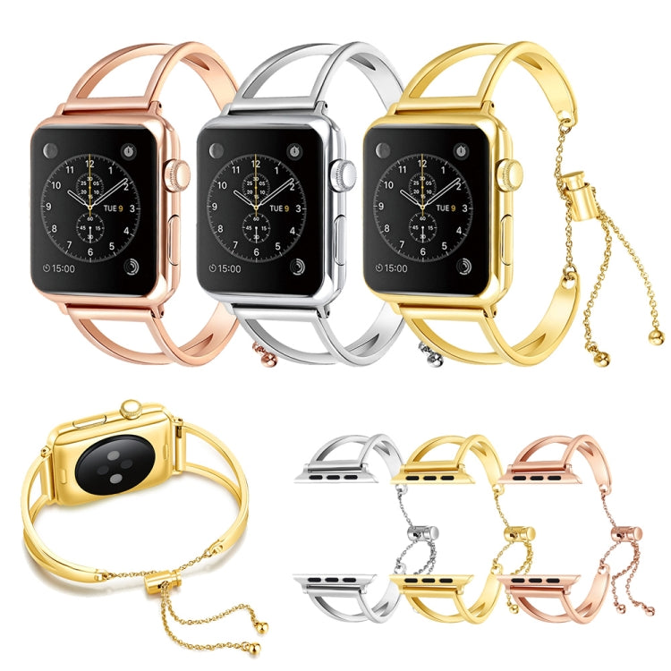 字母 V 形手鍊金屬手錶錶帶，配不鏽鋼錶扣，適用於 Apple Watch Ultra 49mm 及 Watch Ultra 2 49mm / Series 10 46mm / 9&8&7 45mm / SE 3&SE 2&6&SE&5&4 44mm / 3&2&1 42mm，7 45mm / 6&SE&5&4 44mm / 3&2&1 42mm