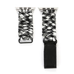 魔術貼真皮傘繩尼龍手錶錶帶，配不鏽鋼扣，適用於 Apple Watch Series 10 42mm / 9&8&7 41mm / SE 3&SE 2&6&SE&5&4 40mm / 3&2&1 38mm，7 41mm / 6&SE&5&4 40mm / 3&2&1 38mm