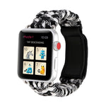 魔術貼真皮傘繩尼龍手錶錶帶，配不鏽鋼扣，適用於 Apple Watch Series 10 42mm / 9&8&7 41mm / SE 3&SE 2&6&SE&5&4 40mm / 3&2&1 38mm，7 41mm / 6&SE&5&4 40mm / 3&2&1 38mm