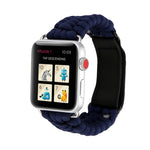 Magic Paste 真皮傘繩尼龍手錶帶，配不鏽鋼扣，適用於 Apple Watch Ultra 49mm & Watch Ultra 2 49mm / Series 10 46mm / 9&8&7 45mm / SE 3&SE 2&6&SE&5&4 44mm / 3&2&1 42mm，7 45mm / 6&SE&5&4 44mm / 3&2&1 42mm