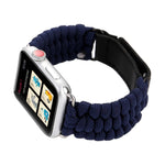 Magic Paste 真皮傘繩尼龍手錶帶，配不鏽鋼扣，適用於 Apple Watch Ultra 49mm & Watch Ultra 2 49mm / Series 10 46mm / 9&8&7 45mm / SE 3&SE 2&6&SE&5&4 44mm / 3&2&1 42mm，7 45mm / 6&SE&5&4 44mm / 3&2&1 42mm