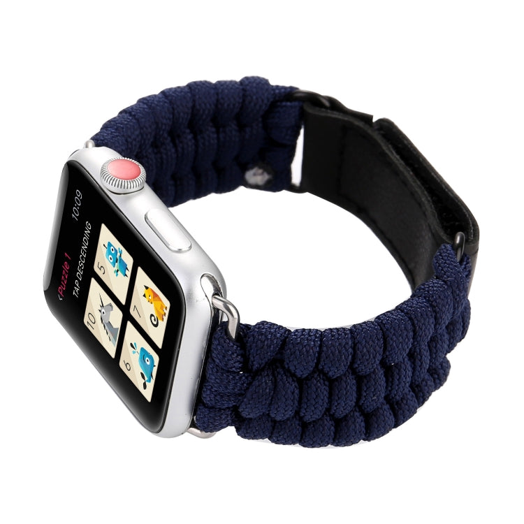 Magic Paste 真皮傘繩尼龍手錶帶，配不鏽鋼扣，適用於 Apple Watch Ultra 49mm & Watch Ultra 2 49mm / Series 10 46mm / 9&8&7 45mm / SE 3&SE 2&6&SE&5&4 44mm / 3&2&1 42mm，7 45mm / 6&SE&5&4 44mm / 3&2&1 42mm