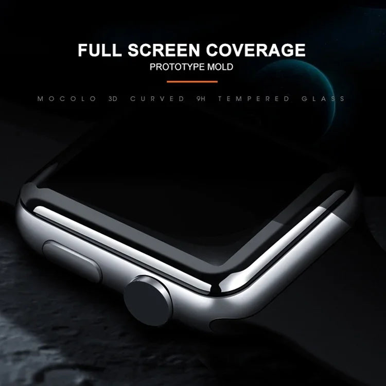 mocolo 0.33mm 9H 3D 圓邊全膠鋼化玻璃膜，適用於 Apple Watch Series 6 / 5 / 4 / Watch SE 44mm，適用於 Apple Watch Series 6 / 5 / 4 / Watch SE 44mm
