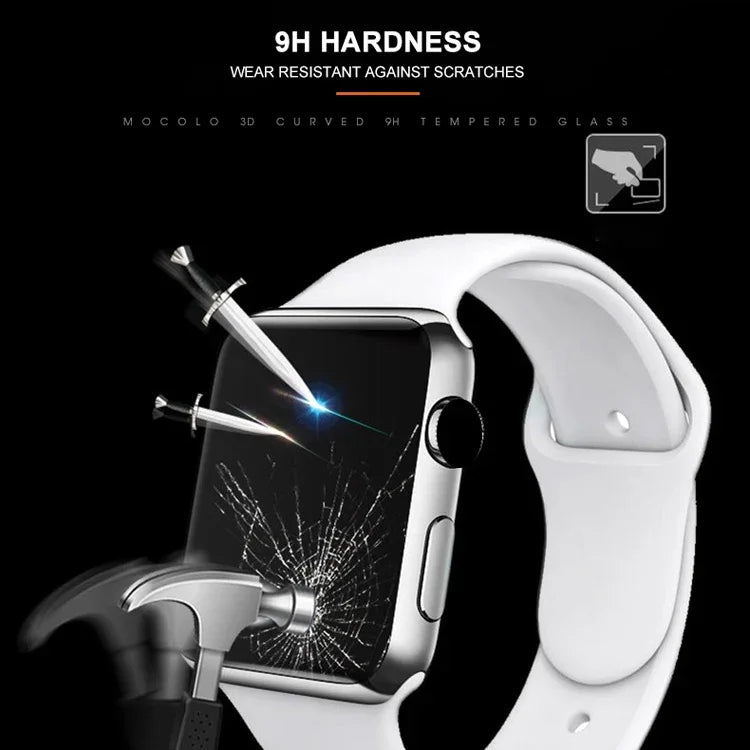 mocolo 0.33mm 9H 3D 圓邊全膠鋼化玻璃膜，適用於 Apple Watch Series 6 / 5 / 4 / Watch SE 44mm，適用於 Apple Watch Series 6 / 5 / 4 / Watch SE 44mm