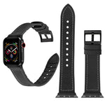 純色 TPU + 不鏽鋼錶帶，適用於 Apple Watch Series 7 45mm / 6 & SE & 5 & 4 44mm / 3 & 2 & 1 42mm，44mm