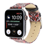 荊棘印花真皮錶帶，適用於 Apple Watch Series 10 42mm / 9&8&7 41mm / SE 3&SE 2&6&SE&5&4 40mm / 3&2&1 38mm，40mm