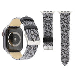 荊棘印花真皮錶帶，適用於 Apple Watch Ultra 49mm 及 Watch Ultra 2 49mm / Series 10 46mm / 9&8&7 45mm / SE 3&SE 2&6&SE&5&4 44mm / 3&2&1 42mm，44mm