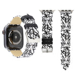 荊棘印花真皮錶帶，適用於 Apple Watch Ultra 49mm 及 Watch Ultra 2 49mm / Series 10 46mm / 9&8&7 45mm / SE 3&SE 2&6&SE&5&4 44mm / 3&2&1 42mm，44mm