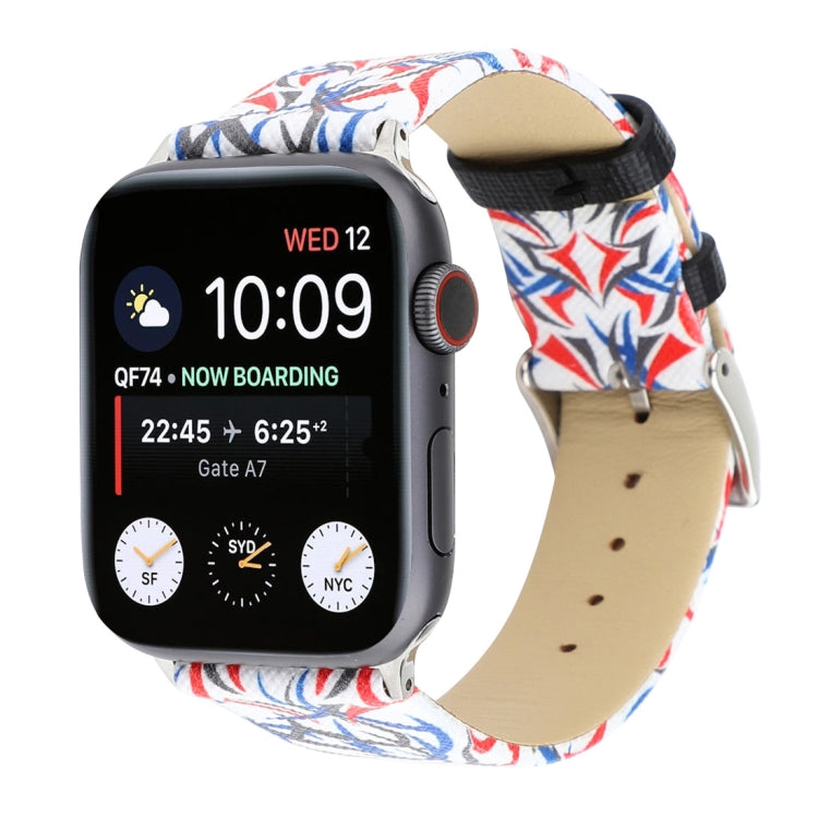 荊棘印花真皮錶帶，適用於 Apple Watch Ultra 49mm 及 Watch Ultra 2 49mm / Series 10 46mm / 9&8&7 45mm / SE 3&SE 2&6&SE&5&4 44mm / 3&2&1 42mm，44mm