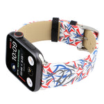 荊棘印花真皮錶帶，適用於 Apple Watch Ultra 49mm 及 Watch Ultra 2 49mm / Series 10 46mm / 9&8&7 45mm / SE 3&SE 2&6&SE&5&4 44mm / 3&2&1 42mm，44mm