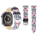荊棘印花真皮錶帶，適用於 Apple Watch Ultra 49mm 及 Watch Ultra 2 49mm / Series 10 46mm / 9&8&7 45mm / SE 3&SE 2&6&SE&5&4 44mm / 3&2&1 42mm，44mm
